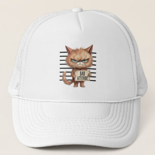 Casquette Mugshot de chat drôle et mignon