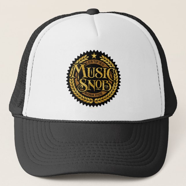 Casquette Music Snob - amoureux de musique amusante (Devant)