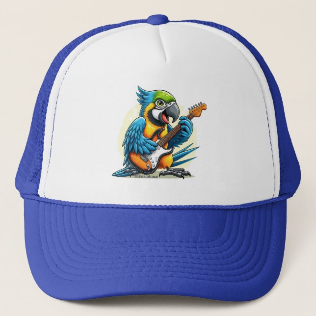 Casquette Musique du rock perroquet (Devant)