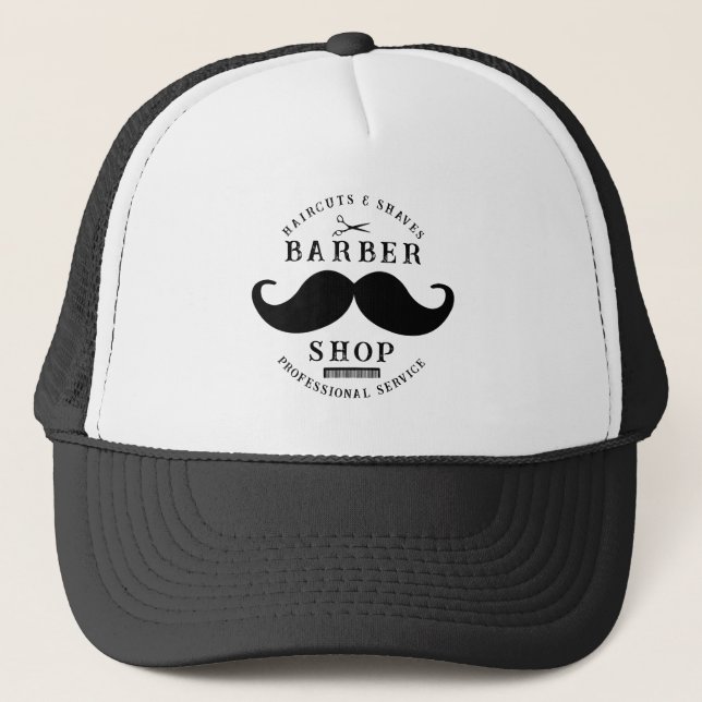 Casquette Mustache Barber Shop moderne Coiffeur Barbershop (Devant)