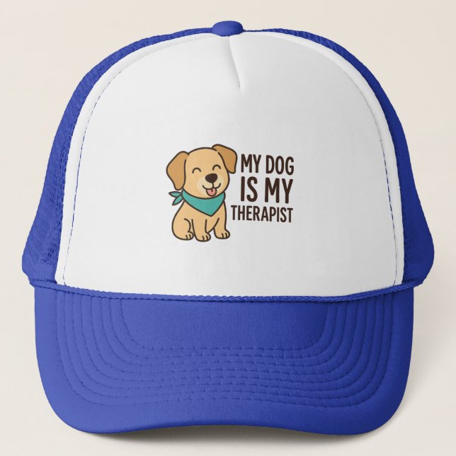 Casquette My Dog Is My Therapist Funny Dog Lover Quote  (Devant)