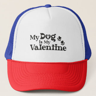 Casquette My Dog is My Valentine - Funny Pet Lover Hearts & 