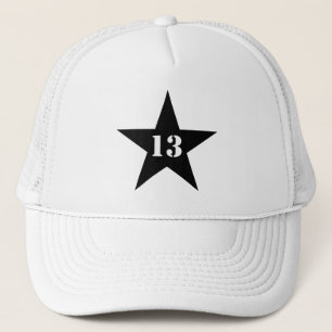 Casquette My Lucky Number Star - Numéro 13 (noir)