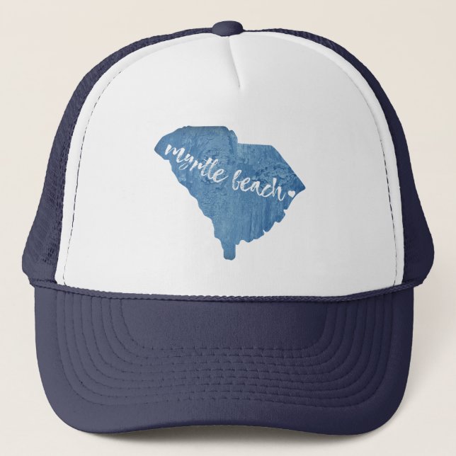 Casquette Myrtle Beach Caroline du Sud Grain de bois (Devant)