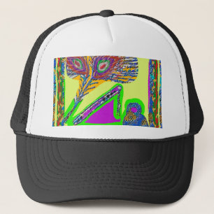 Casquette N cannelure de plume de paon de Krishna