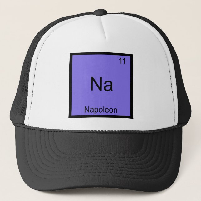 Casquette Na - Napoléon Funny Chimie Élément Symbole Tee (Devant)