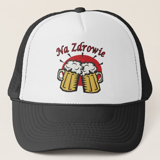 Casquette Na Zdrowie Toast Avec Mugs De Bière (Devant)