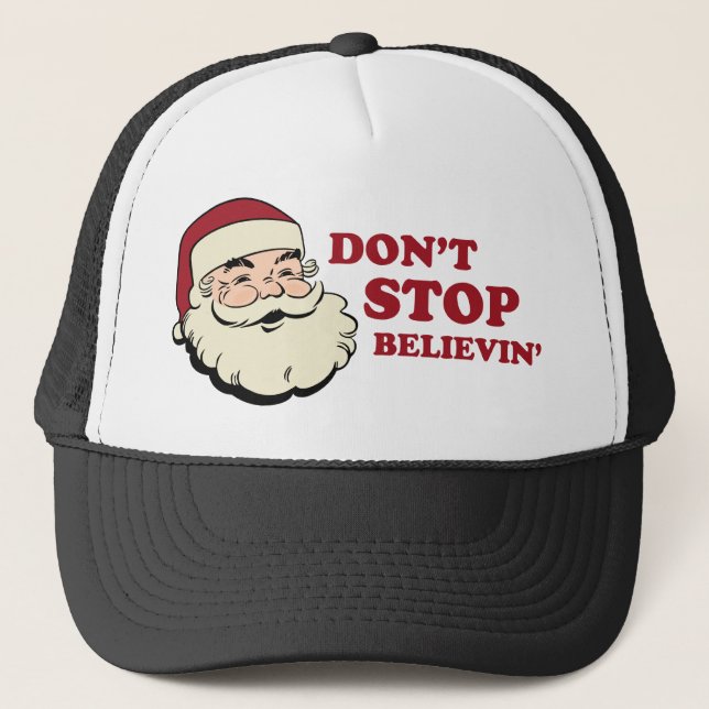 Casquette N'arrêtez pas le chapeau de camion Père Noël de Be (Devant)
