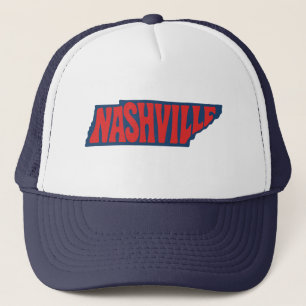 Casquette Nashville Lettres rétro à l'intérieur de l'État du