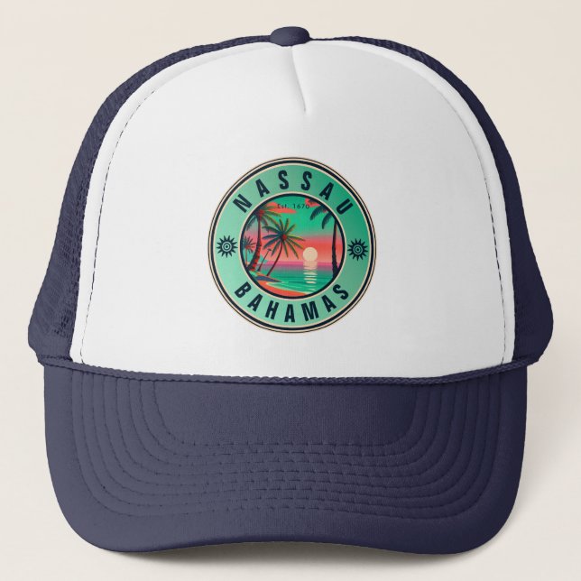 Casquette Nassau Bahamas Retro Voyage Souvenir 1950 (Devant)