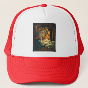 Casquette Nativité de Noël Vintage Jésus en Manger