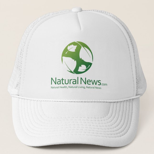 Casquette naturel vert de camionneur de nouvelles (Devant)