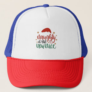 Casquette Naughty est le New Nice Funny Christmas Père Noël