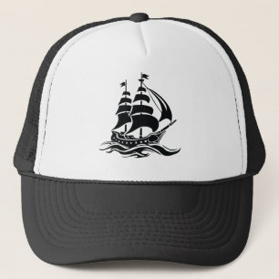 Casquette Navire à voile fantôme - Illustration océanique vi