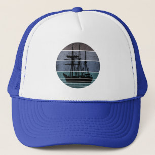 CASQUETTE NAVIRE VINTAGE TENDANCE PÊCHEURS BATEAU DE PÊCHE