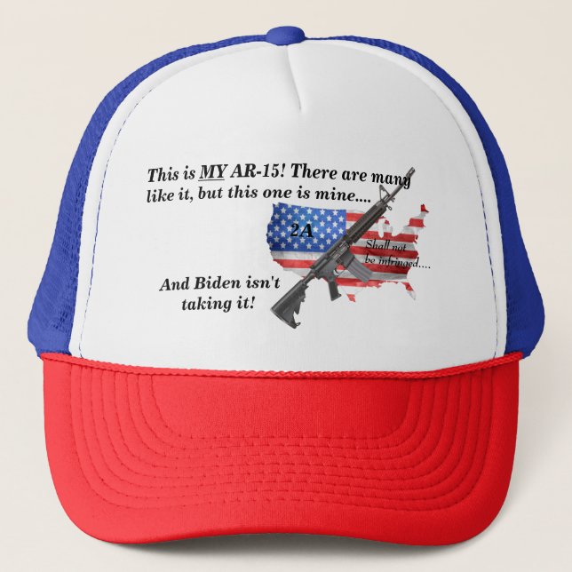 Casquette Ne doit pas être enfreint drapeau américain Mon AR (Devant)