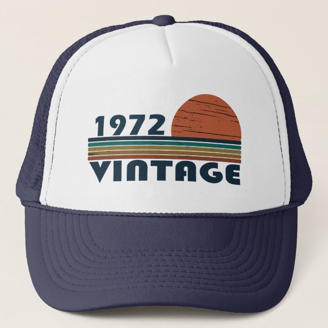Casquette né en 1972 anniversaire vintage (Devant)
