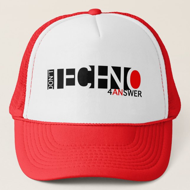 Casquette Ne fait pas la techno 4 une réponse (Devant)