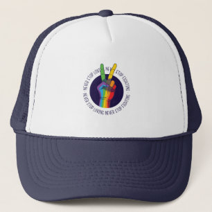 Casquette Ne jamais cesser d'aimer ne jamais cesser de comba