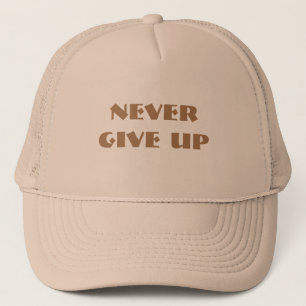 Casquette Ne jamais renoncer Nom du texte Khaki et couleur k