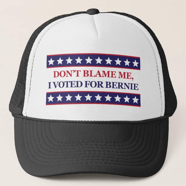 Casquette Ne me blâmez pas que j'ai voté pour Bernie (Devant)