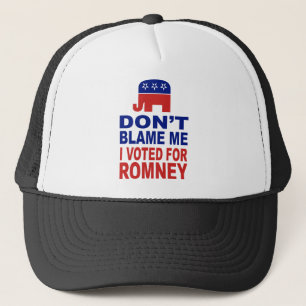 Casquette Ne me blâmez pas que j'ai voté pour Romney