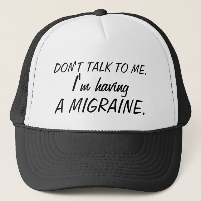 Casquette NE ME PARLE PAS, J'ai une mauvaise habitude. (Devant)