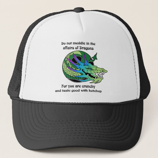 Casquette Ne mêlez pas dans les affaires des dragons (Devant)