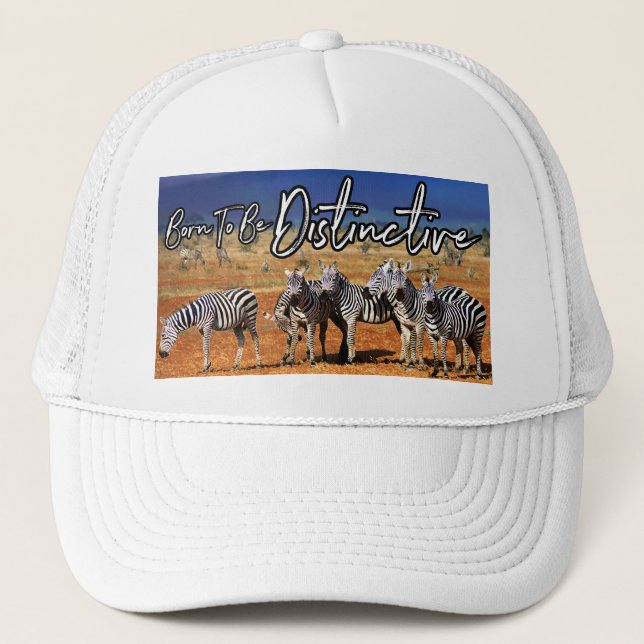 Casquette "Né Pour Être Distinctif" Zebra Art (Devant)