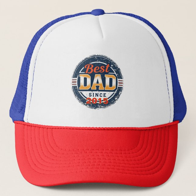 Casquette Né pour être papa - année personnalisée chapeau de (Devant)