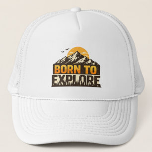 Casquette Né pour explorer l'aventure en montagne vintage en