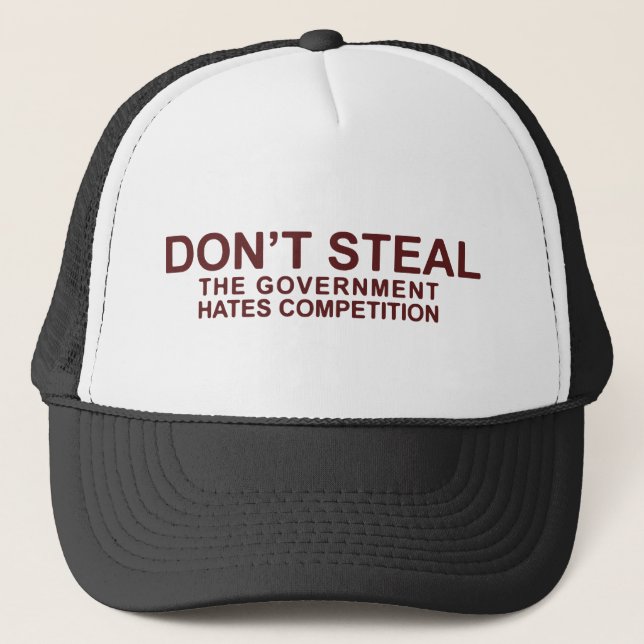 Casquette Ne volez pas la concurrence de haines de (Devant)