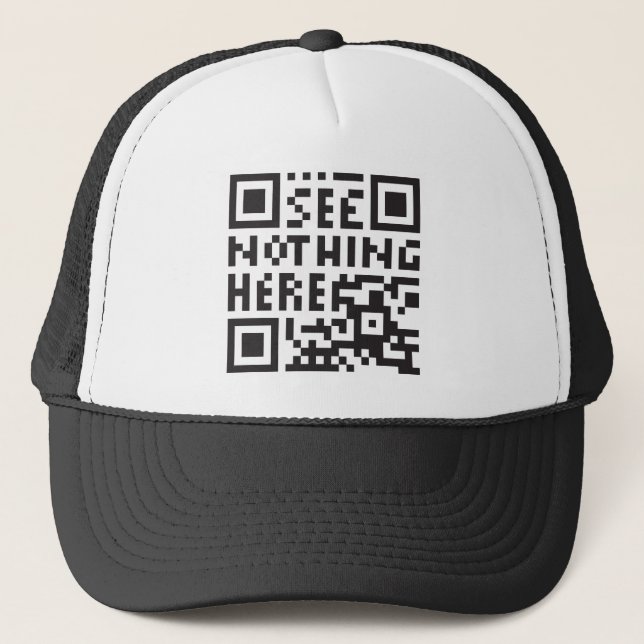Casquette ne voyez rien ici - simulacre, le qr Co (Devant)