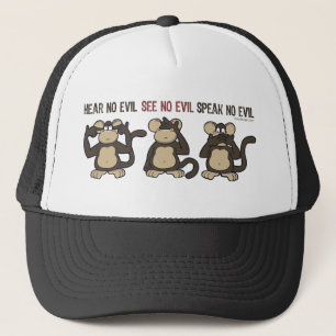Casquette N'entendez aucun singe de mal - nouveau