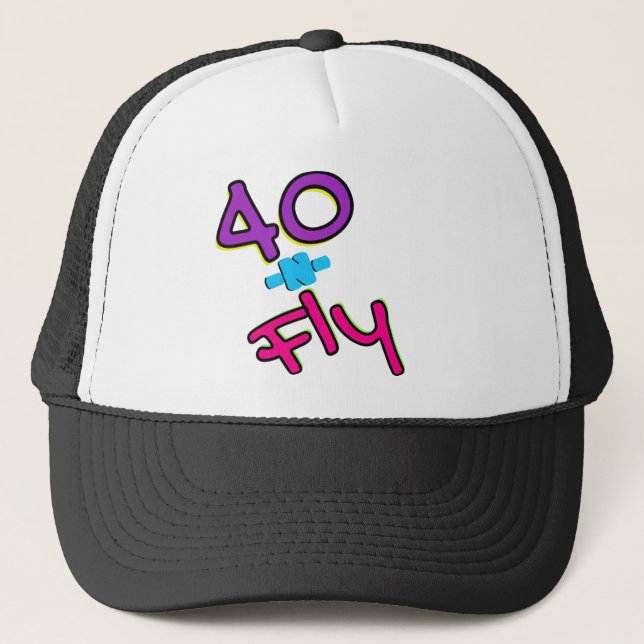 Casquette Neon 80's Retro 40&Fly Hip hop 40e anniversaire (Devant)