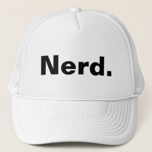 Casquette Nerd un mot blanc texte minimalisme drôle design