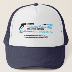 Casquette Nettoyage Haute Pression Professionnel Bleu Noir P