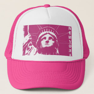 Casquette New York couvre les cadeaux roses de liberté de