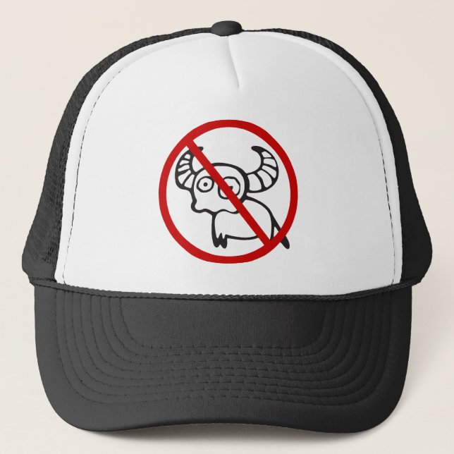 Casquette NO Bison d'eau ⚠ drôle Asiatique signes thaïlandai (Devant)