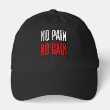 No Pain No Gain Hat | Gym Motivation Cap for Lifte