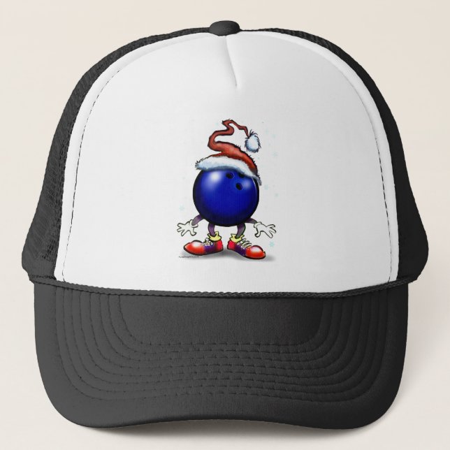 Casquette Noël de bowling (Devant)
