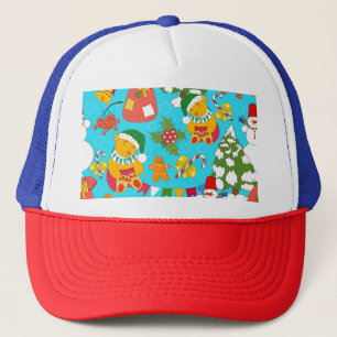 Casquette Noël de l'ours en peluche : Motif amical pour les