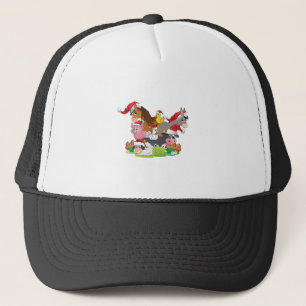 Casquette Noël des animaux de ferme