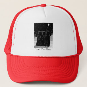 Casquette Noël noir et blanc contempory de trois rois