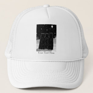 Casquette Noël noir et blanc contempory de trois rois