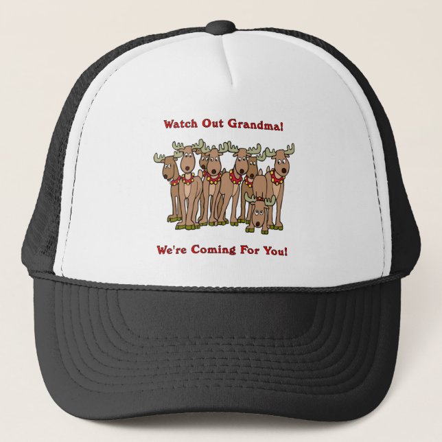 Casquette Noël : Observez la grand-maman (Devant)