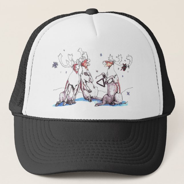 Casquette Noël Whimsical de la faune de l'Alaska (Devant)