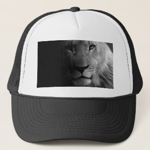 Casquette Noir Blanc Motivation Leadership Lion Portrait
