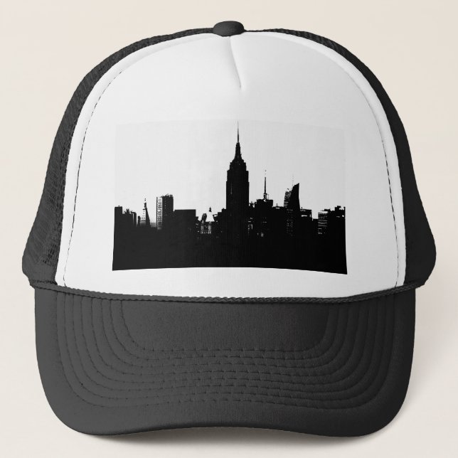 Casquette Noir blanc New York Silhouette (Devant)