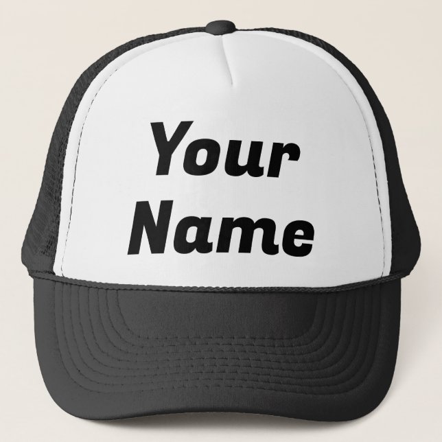 Casquette Noir & Blanc PERSONNALISABLE (Devant)